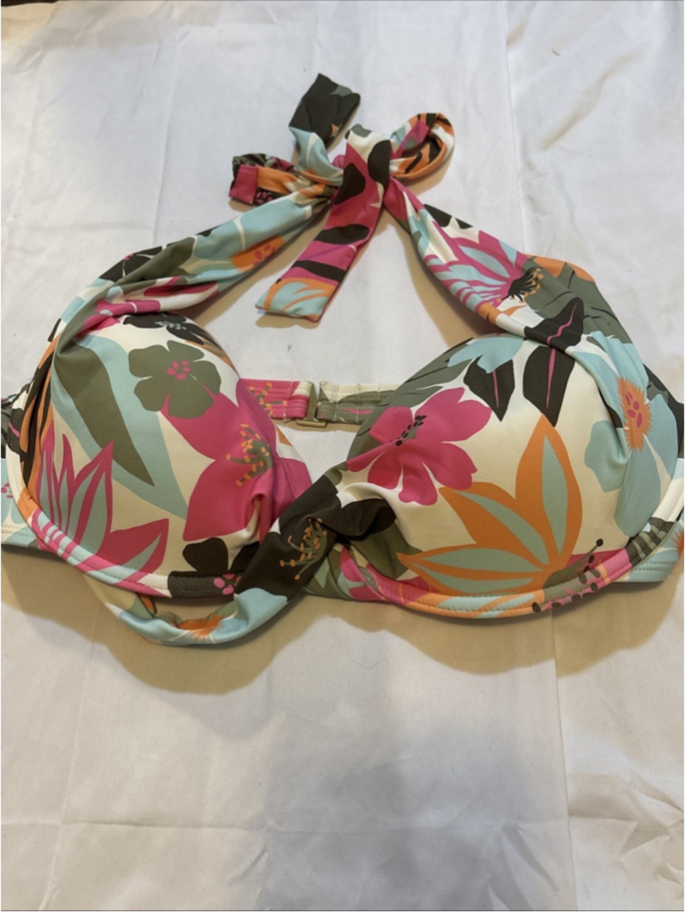 Coco Reef Starlet Wrap Bra Size Bikini Top - Tropical Floral - 36D